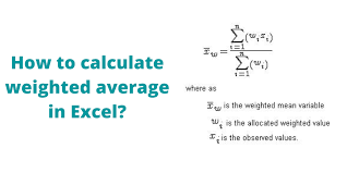 calculate the weighted average in excel