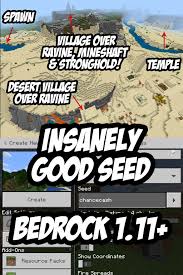 Maybe you would like to learn more about one of these? Incredible Seed For Minecraft Bedrock Edition Pe 1 11 And Higher Two Villages By Spawn Both Over Ravines Minecraft Minecraft Bedrock Edition Minecraft Tips