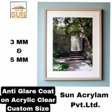 Without Non Glare Acrylic Glass