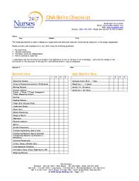 cna skills checklist form fill out