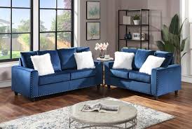 new 2pc sofa couch loveseat set royal