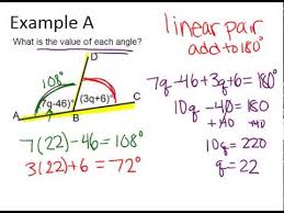 ∠boc + ∠aoc = 180 0. Linear Pairs Examples Geometry Concepts Youtube