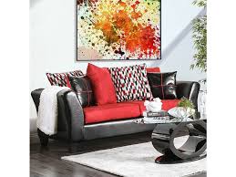 Braelyn Black Red Sofa For
