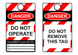 Lockout Tagout Tag Health And Safety Vector Flat