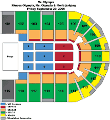 2006 Mr Olympia Seating Charts Orleans Arena