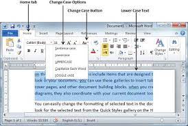 change text case in word 2010