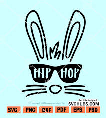 My first easter svg cut files free! Hip Hop Bunny Svg Bunny Face Svg Easter Bunny Svg Svg Hubs