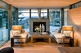 This resolves two competing focal points by merging them into one. Modern Cozy Living Room With Log Fireplace Ideas Warming Your Life Ddr