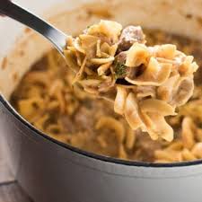 creamy french onion beef and noodles