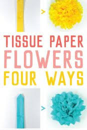 how to make tissue paper flowers four