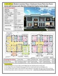 V 634 Africa Modern Mansion Plans 5 6