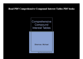 Read Pdf Comprehensive Compound Interest Tables Pdf