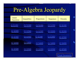 Prealgebra Midterm Jeopardy 3 Ppt Read