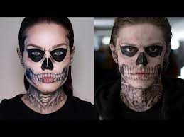 tate langdon skull makeup tutorial