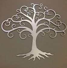 Silver Decoration Tree Style Iron Metal
