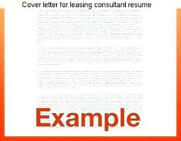 Leasing Agent Cover Letter Template Best Of Consultant Resumes For