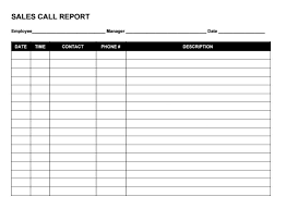 Free Sales Call Reporting Template Pdf Docx Auto Crm Reports