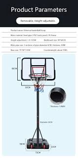 standard basketball hoop set 10ft for