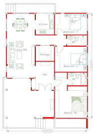 130 sq m 3 bedroom house plan cool