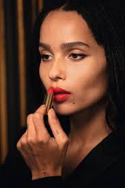 zoe kravitz is still wearing red