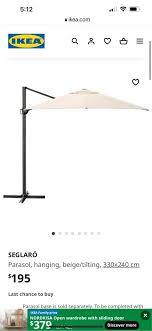 Outdoor Umbrella Ikea Seglaro With