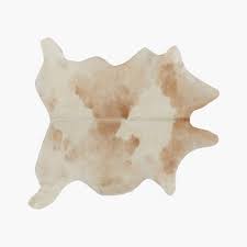 light tan cowhide area rug 4 x6