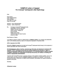 health insurance appeal letter exle