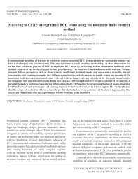 modeling of cfrp strengthened rcc beam
