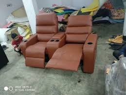 leather recliner cup holder sofa for