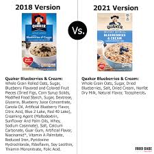 quaker oatmeal ings changed