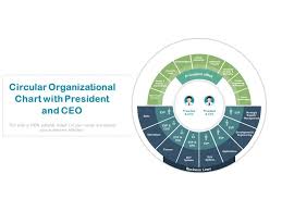 Circular Organizational Chart With President And Ceo