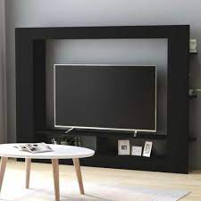 Side Shelves Tv Stand Console Modern