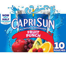 capri sun fruit punch juice box pouches