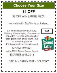 off round table pizza printable