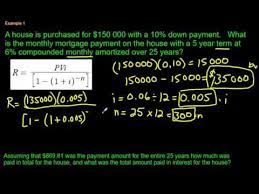 Calculating A Mortgage Payment Using