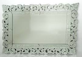 rectangular large silver coated glass