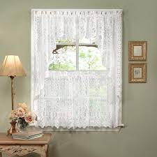 Shop for kitchen window curtains at walmart.com. White Lace Luxurious Old World Style Kitchen Curtains Tiers Shade Or Valances Overstock 10199207