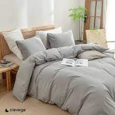Light Grey Bedding Set 100 Cotton