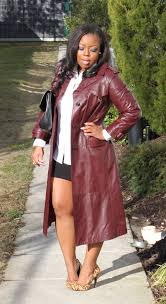 Leather Trench Coat Curvy Fashionista
