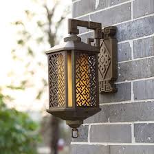 Retro Frosted Glass Wall Light Outdoor