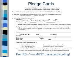 Pledge Card Template For Church Magdalene Project Org