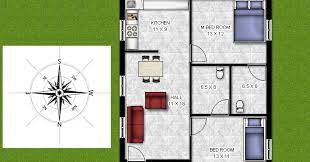 2bhk House Plan Floor Plans 800 Sq Ft