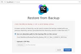valid backup archive teamcity