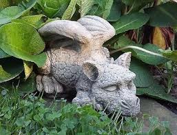 Sleeping Baby Dragon Garden Statue