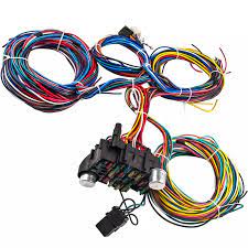 21 circuit wiring harness for chevy mopar ford hotrods universal extra long wire. Wiring Harness 21 Circuit 17 Fuses Universal Hot Rod Extra Long Wires Kit