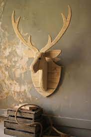 deer recycled wood deer head wall