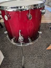 pdp m5 maple floor tom 16 red fade