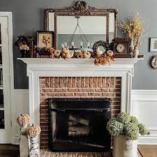 Fall Mantel Decorations Fireplace Decor
