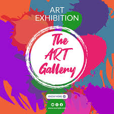 banner template of the art gallery art