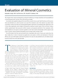 pdf evaluation of mineral cosmetics